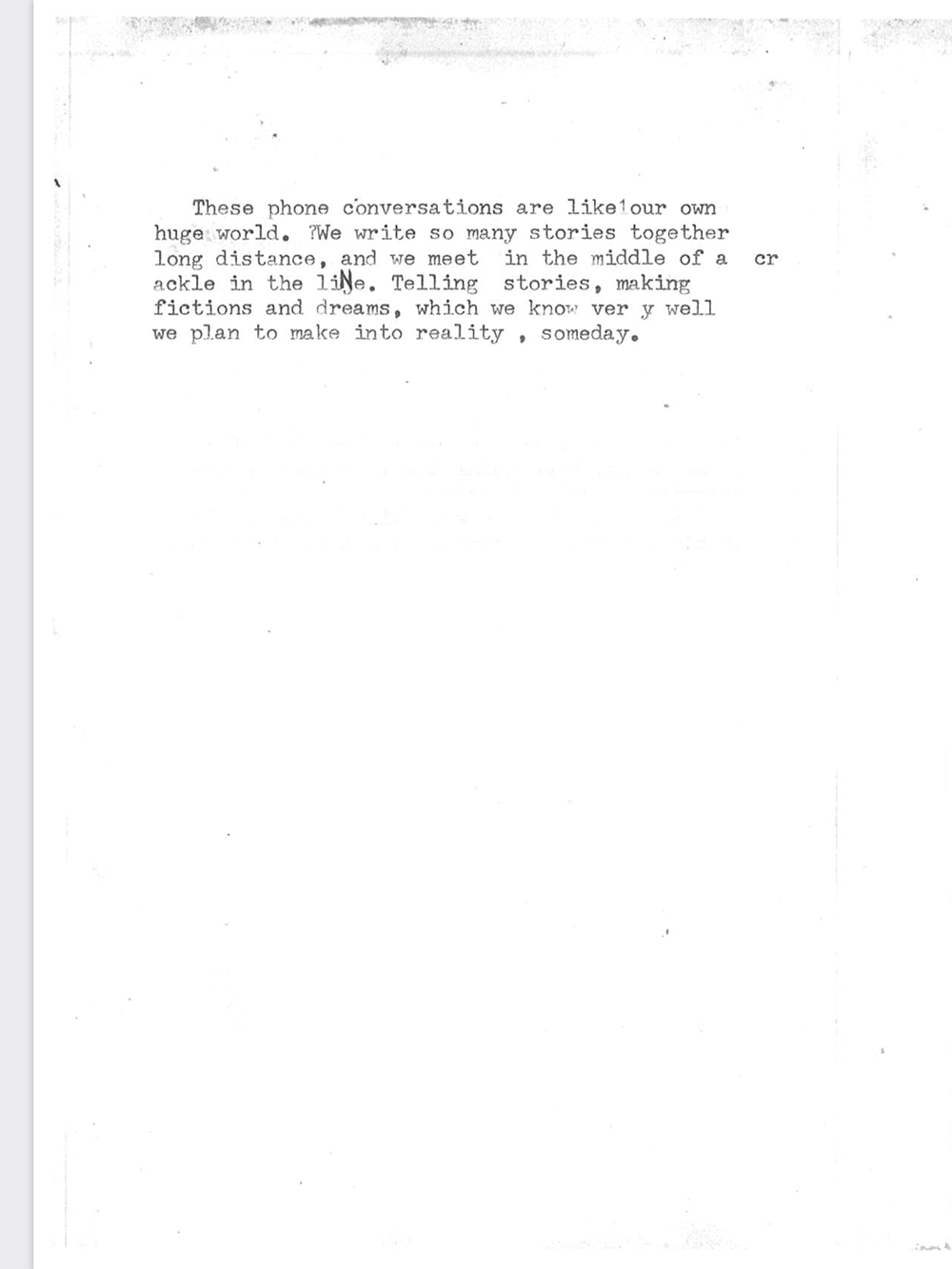 an image of typewritten text